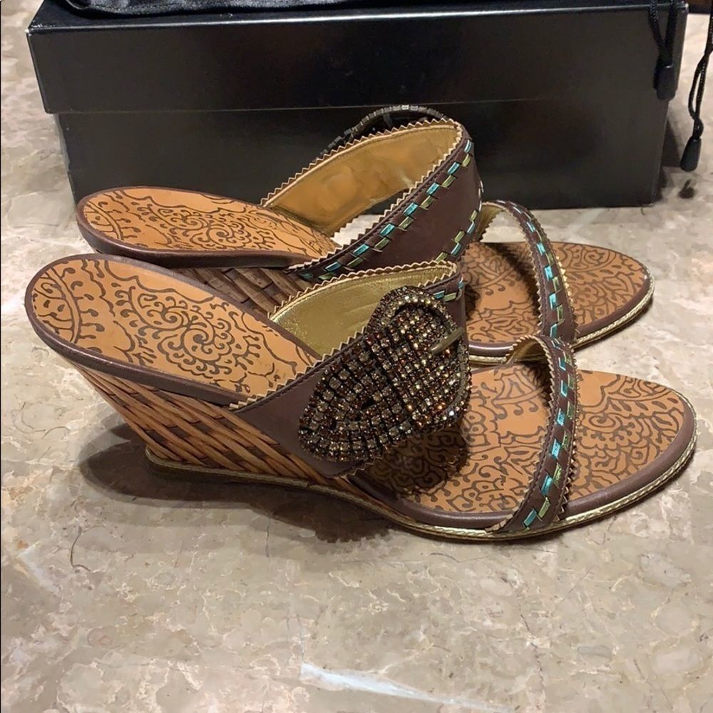 Giuseppe Zanotti Design brown sparkle sandals - Picture 5 of 10